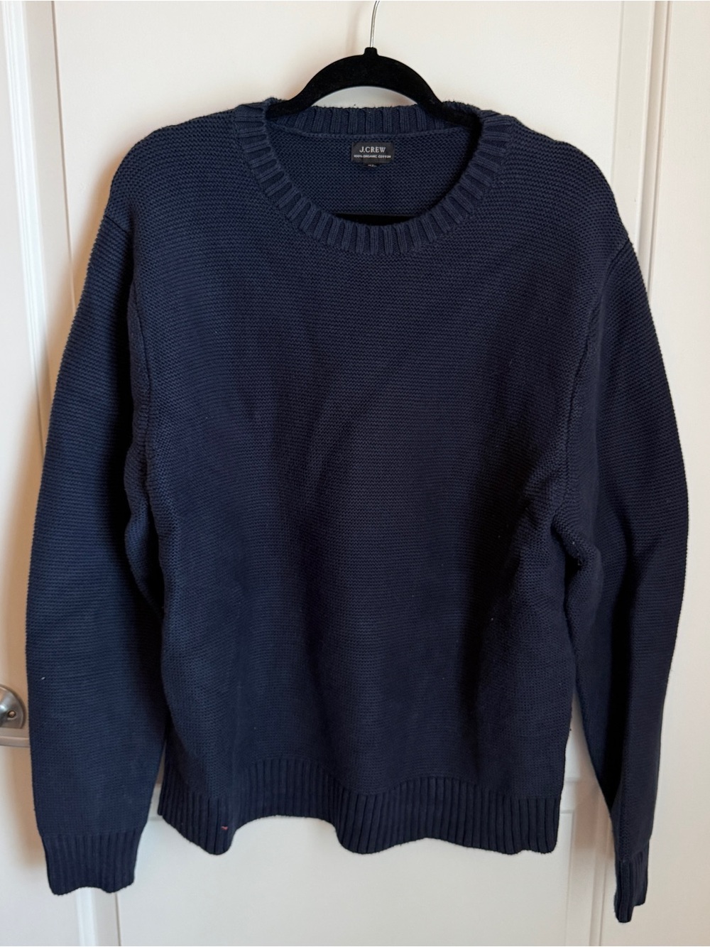 J. Crew cotton Navy Crewneck Knit Sweater